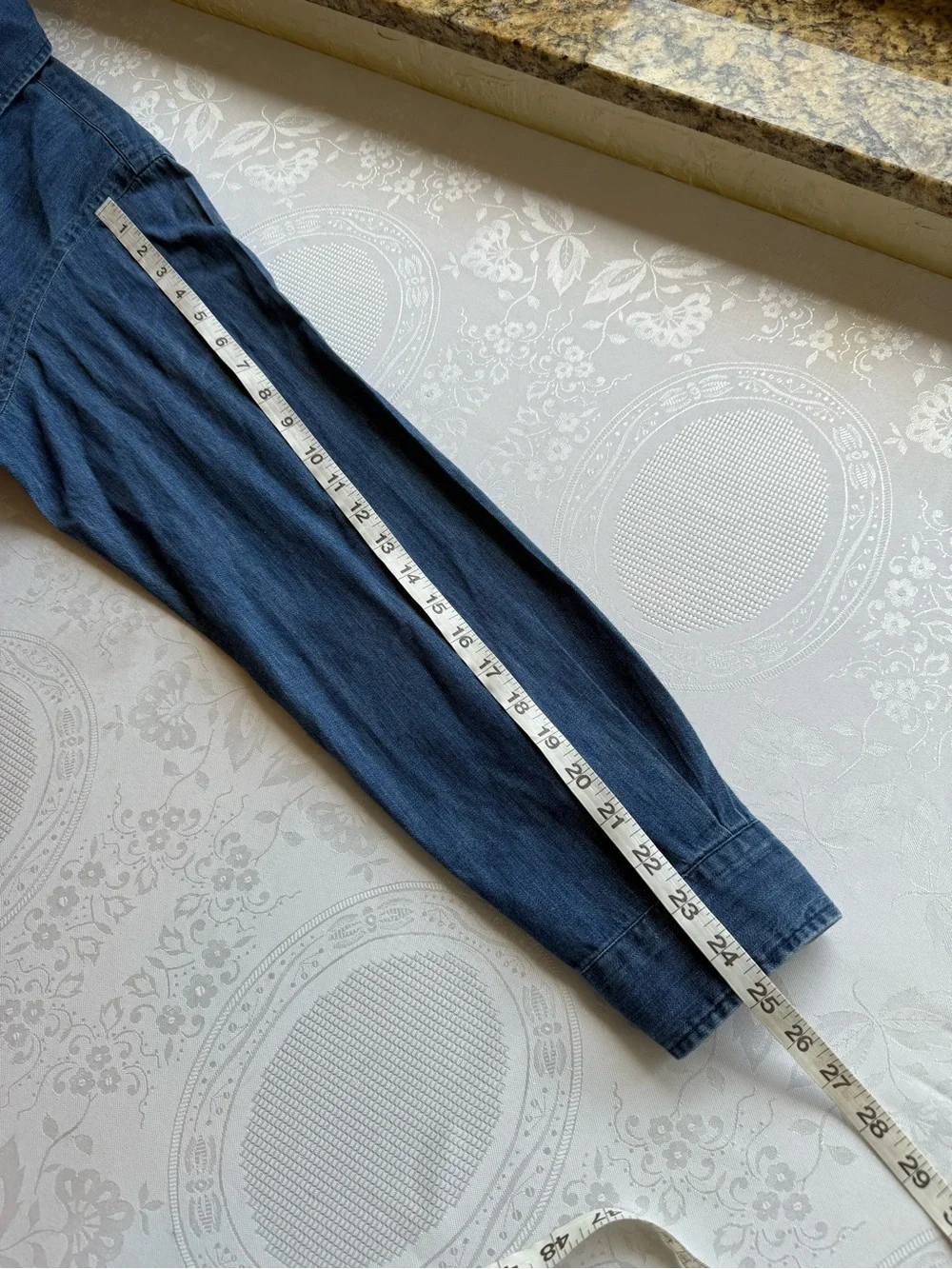 Polo by Ralph Lauren Indigo Blue Denim Jeans Button-Down Shirt Men’s Size L